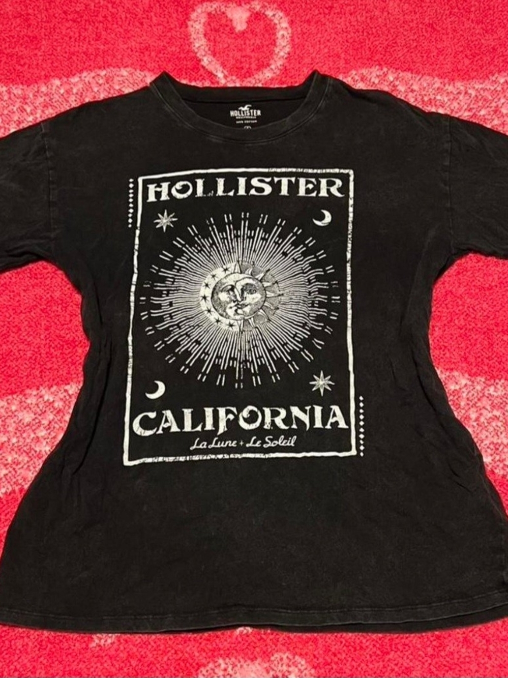 Hollister Black Sun & Moon Graphic Tee